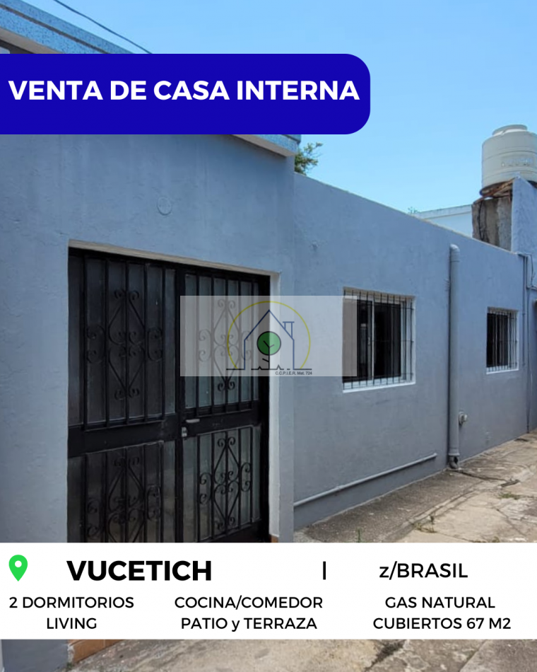 VENTA de CASA INTERNA - VUCETICH, PARANA